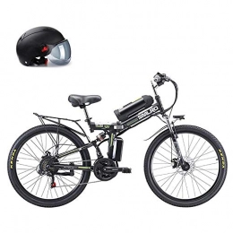 LZMXMYS Zusammenklappbares elektrisches Mountainbike LZMXMYS Elektrisches Fahrrad, 26" Power-Fahrrad mit Hilfs Folding, auswechselbarer Lithium-Batterie 48V 8AH, 350W Motor Straddling Leicht Kompakt, Folding Mountain Electric Bike (Color : Black)