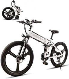 RDJM Zusammenklappbares elektrisches Mountainbike RDJM Ebike e-Bike Ebike 26 ‚‘ Elektro-Fahrrad for Erwachsene 350W Mountainbike mit 48V 10Ah Lithium-Batterie, Hellen LED-Scheinwerfer und Horn, 21Speed ​​Gang
