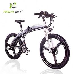 RICH BIT Zusammenklappbares elektrisches Mountainbike RICH BIT Mountainbike 26-Zoll Herren E-Bike Faltbares E-Bike Citybike 250W mit Eingebautem 36V*7.8Ah Akku, Professional 7-Gang