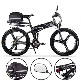 RICH BIT-ZDC Fahrräder Rich Bit RT860 Elektrofahrrad MTB 250 W LG Li-Batterie 36 V * 12, 8 Ah Smart eBike 26 Zoll MTB (Grau 1)