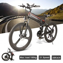 SAMEBIKE LO26 Elektrofahrrad Mountainbike, 26 Reifen Elektrisches Faltbares Fahrrad mit 350W Kettenschaltung Shimano 21 Gang Abnehmbare Akku
