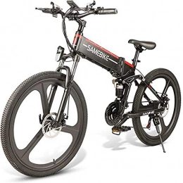 SYXZ Zusammenklappbares elektrisches Mountainbike SYXZ Elektrofahrräder für Erwachsene, 26-Zoll-Falt-Mountainbike, herausnehmbare 48-V-350-W-Lithium-Ionen-Batterie, Schwarz