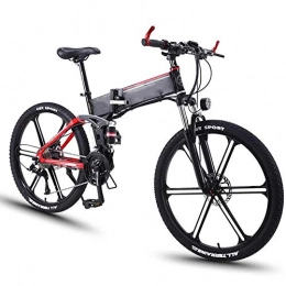 WXX Zusammenklappbares elektrisches Mountainbike WXX Adult Electric Mountain Bike, 26 Zoll-Aluminiumlegierung Faltbarer Bike350w 36V / 8Ah Lithium-Batterie-elektrisches Fahrrad 27 Speed ​​Power Bike, Schwarz