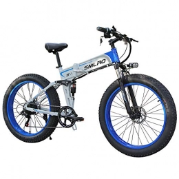 Xiaotian Fahrräder Xiaotian Electric Fat Tire Mountainbike, zusammenklappbar 26 Zoll 350 W / 500 W / 1000 W Snowbike 7-Gang Beach Cruiser E-Bike mit 48 V 10 Ah herausnehmbarer Lithium-Ionen-Akku für Erwachsene, 350W
