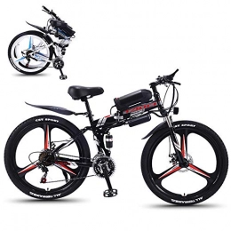 YSHUAI Fahrräder YSHUAI 26 '' Elektrofahrrad Elektrische Fahrräder Faltbares Mountainbike Für Erwachsene E-Bike 36V 350W 13AH Abnehmbare Lithium-Ionen Batterie Fat Tire Doppelscheibenbremsen LED-Licht, Rot