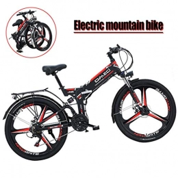 ZJGZDCP Zusammenklappbares elektrisches Mountainbike ZJGZDCP Folding Electric Bike Adult Elektro Biycle stütztes Fahrrad Weibliche Männer mit abnehmbarem 300W 48V großen Kapazitäts-Lithium-Batterie und Ladegerät