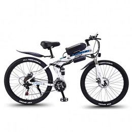 ZLZNX 26 '' Elektrofahrrad Faltbares Mountainbike füR Erwachsene 36v 350w 13ah Abnehmbare Lithium-Ionen-Batterie E-Bike Fat Tire Doppelscheibenbremsen Led-Licht,B,13AH