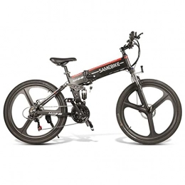 ZWHDS 26-Zoll-faltbares E-Bike-4 8V 10AH. Mountainbike Elektrische Fahrrad 350W Motor Elektrische Fahrrad Bicicletta Elettrica 35km / h (Color : Black)