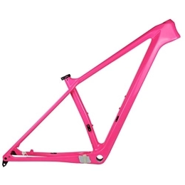PPLAS Parti di ricambio 2021 Nuova Cornice in Carbonio MTB 27.5er 29er Telaio per Mountain-Mountain Bike 148x12mm o 142 * 12mm MTB Biciclette (Color : Pink Color, Size : 17in Matt 148x12)