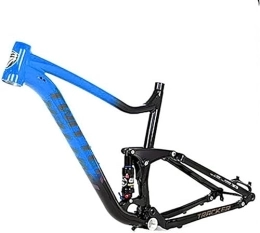 BUNIQ Cornici per Mountain Bike 27.5 / 29er Trail Mountain Bike Frame 17'' / 19'' Full Suspension MTB Frame Travel 120mm Thru Axle Boost Telaio in Lega di Alluminio con Ammortizzatore Posteriore (Color : Blue, Size : 27.5x17'')