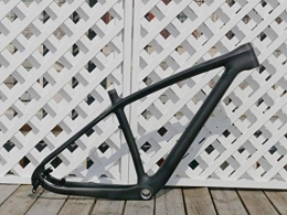 Flyxii Parti di ricambio Telaio in fibra di carbonio lucido 3K 29er Mountain Bike da 15, 4 pollici MTB (Per BSA) + asse passante per bicicletta 142 mm x 12 mm