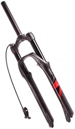 MGE Parti di ricambio Bicicletta Forks Sospensione, Lega di Alluminio Filo controllata Air Forchetta, 26inch MTB Diritta Tubo Forcella (Color : Red, Size : 29inch)