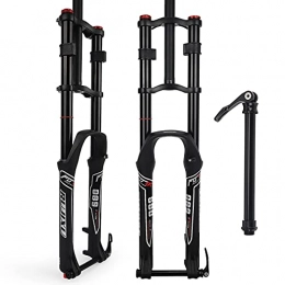 GXXDM Parti di ricambio GXXDM Bike Downhill Suspension Fork 26 27.5 29 inch Straight 680DH MTB Bicycle Shock Absorber Air Damping Disc Brake Quick Release Axle Through Axle Travel 135mm