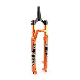 LHHL Forcelle per mountain bike LHHL 27.5 29 Pollice MTB Forks Travel 100mm per XC Mountain Bike Pressione d'Aria Forcella Regound Regolazione 1-1 / 2" Freno A Disco QR 9mm Blocco Manuale (Color : Orange, Size : 29")