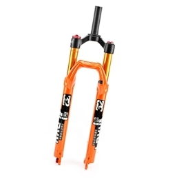 LHHL Parti di ricambio LHHL 27.5 29 Pollice MTB Forks Travel 100mm per XC Mountain Bike Pressione d'Aria Forcella Regound Regolazione 1-1 / 8" Freno A Disco QR 9mm Blocco Manuale (Color : Orange, Size : 27.5")