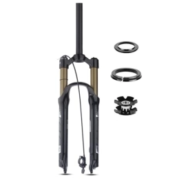 LHHL Forcelle per mountain bike LHHL Forcella MTB Aria 26 / 27, 5 / 29 Pollici 100 Mm Viaggio Forcelle for Biciclette A Sospensione QR 9mm 1-1 / 8" Dritto Forcelle Anteriori for Mountain Bike XC AM (Color : Gold, Size : 29inch)