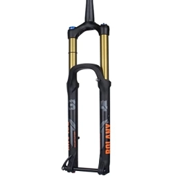 LHHL Forcelle per mountain bike LHHL MTB Forcella 27.5 29 Pollici Ammortizzata 175mm Tubo Conico Forcelle Mountain Bike Forcella della Bicicletta (Color : Gold Manual Lockout, Size : 27.5'')