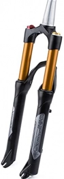 LIRONGXILY Parti di ricambio LIRONGXILY Forcella MTB Forchetta per Biciclette MTB Bike Suspension in Lega di Alluminio Bike Tubo affusolato per Ruote Ammortizzate Accessori per Bici (Color : Black, Size : 26)