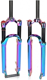 Mountain Bike Suspension Fork, 27,5/29" Air MTB Forks Straight Tube 28,6 mm QR 9 mm Travel 100 mm Manual/Crown Lockout Disc Brake Cycling Accessories (27,5 pollici)