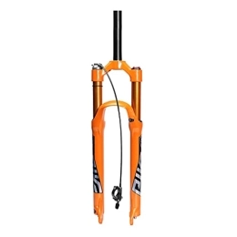 LYXJY Forcelle per mountain bike Mountain pneumatico forcella anteriore ammortizzatore bicicletta arancione rosso tubo 28, 6 mm 26 / 27, 5 / 29 pollici corsa 100 mm asse 9 mm sgancio rapido ( Color : Orange wire control , Size : 26inch )