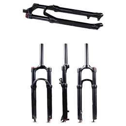 NCBH Forcelle per mountain bike NCBH Forcelle Ammortizzate per Bici 26 / 27, 5 / 29 Pollici, Forcelle Ammortizzate per Mountain Bike, Corsa 100 mm, Regolazione dell'estensione Tubo Dritto 28, 6 mm QR 9 mm, Nero, 27.5inch