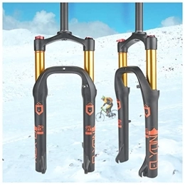 TISORT Forcelle per mountain bike TISORT Forcella Pneumatica for Mountain Bike 20 26 Pollici Forcelle Ammortizzate MTB A Tubo Dritto Blocco Manuale Fit Snow Beach XC 4.0 Tire (Color : Gold, Size : 26")