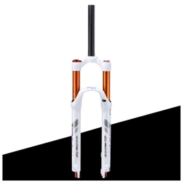 TYXTYX Forcelle per mountain bike TYXTYX Sospensione pneumatica della Forcella della Mountain Bike 27, 5"Bianca, Diritta 1-1 / 8", QR 9 mm, Blocco Manuale, Escursione 120 mm, Unisex