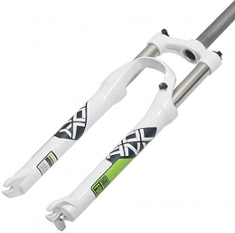 YSHUAI - Forcella ammortizzata per mountain bike, 26/27,5/29", freno a disco da 1-1/8", cambio manuale, colore: bianco, 66 cm, bianco, 27.5in