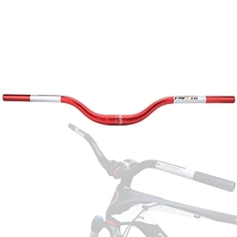 WRTN Manubrio in Lega di Alluminio, Manubrio Riser per Bici da Strada MTB 31,8 * 720mm Mountain Bike Rise Manubrio Parti di Biciclette(Red)