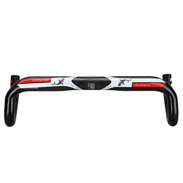 XQxiqi689sy Handlebar Strong Lightweight Racing Drop Handles Bar Compatible with MTB Black Red 440mm