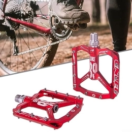 ARMYJY Pedali per mountain bike 2 pedali per bicicletta, in lega di alluminio, con cuscinetti in lega di alluminio, per mountain bike e mountain bike, colore: rosso