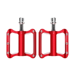 Aanlun Pedali per mountain bike Aanlun Bicycle Pedal 3 Kinds of Suitable for Mountain, Road And Folding Bicycles, Red (Color : Red)