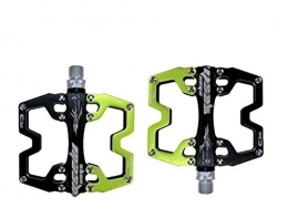 BGGPX Parti di ricambio Alluminio CNC in Lega Leggera in Bicicletta BMX Pedale MTB Mountain Bike Pedali 360 g / Pair 6 Colori Opzionale MTB Bike Pedal (Color : Black And Green)