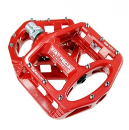 CARACHOME Parti di ricambio CARACHOME Pedali Bici, (350G / Paio) in Lega di Alluminio CNC Antiscivolo 3 Cuscinetti Ultraleggeri da Ciclismo 9 / 16 '' per Bici BMX MTB, Rosso