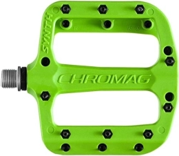 Chromag Pedali per mountain bike Chromag Synth - Pedali per mountain bike unisex adulto, per bicicletta, VAE / E-bike, 110 x 107 mm, colore: Verde