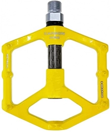 CHYOOO Parti di ricambio CHYOOO Pedali per Bici MTB in Nylon ASSE 9 / 16 Universali Impermeabile Antiscivolo Antipolvere Superficie Larga Leggeri(Yellow)