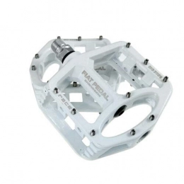 FidgetGear Parti di ricambio FidgetGear - Pedali Piatti in Lega di Alluminio per Mountain Bike, BMX, 9 / 16", Colore: Bianco