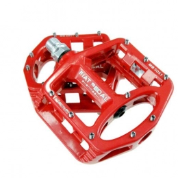 FidgetGear Parti di ricambio FidgetGear - Pedali Piatti in Lega di Alluminio per Mountain Bike, BMX, 9 / 16", Colore: Rosso