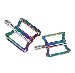 LINGNING Pedali per mountain bike LINGNING MTB Bicycle Pedals Ultralight in Lega di Alluminio in Lega Colorata Cuscinetto per Mountain Bike Pezzi a Pedale Stradale ad Alta Resistenza (Color : Colorful A Pair)