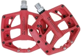 FOXZY Parti di ricambio Pedali in nylon carbonio cuscinetti per mountain bike pedali antiscivolo pedali per bicicletta (colore: rosso, taglia: taglia libera)