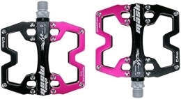 FOXZY Parti di ricambio Pedali per mountain bike cuscinetto Perrin piatto alluminio scheletrato antiscivolo picchi pedali bici (colore: rosa, taglia: taglia unica)