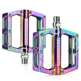 Miuphro Pedali per mountain bike Sponsored Ad - HAIMIM Road Bike Pedals 9 / 16 Sealed Bearing Mountain Bicycle Flat Pedals Lightweight Aluminum Alloy Wide PL.