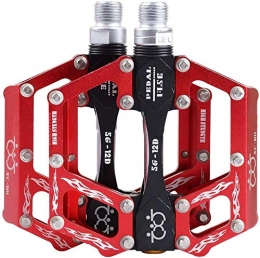 XLXay Parti di ricambio XLXay - Pedali per mountain bike, in lega di alluminio, pedali per mountain bike (rosso)