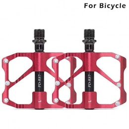 YDLX Parti di ricambio YDLX Pedali Leggeri per Bicicletta da Mountain Bike in Lega di Alluminio (Color : Bicycle Red)