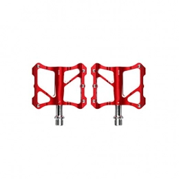 Yougou01 Parti di ricambio Yougou01 Pedali per Biciclette, Pedali per Mountain Bike, Pedali in Lega di Alluminio Antiscivolo, Design Resistente (Nero / Rosso) (Color : Red)