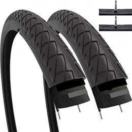 hclshops Pneumatici per Mountain Bike hclshops posizionare la coppia 26 x 1, 95 pollici 53-559 pneumatici lisci con tubi interni e una protezione antipuntuale da 2, 5 mm per la bicicletta ibrida MTB della Montagna (confezione da 2)