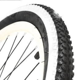 Lxrzls Parti di ricambio LXRZLS 26 * 1, 95 Poliuretano Rubber Tire 26x1.95 Mountain Road Bike Pneumatici Ruote di Bicicletta in Bicicletta Parts Ultralight Durevole (Color : White)