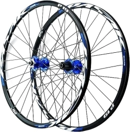 FOXZY Parti di ricambio 26 "27.5" 29 "Set di ruote for freni a disco for mountain bike Mozzo a sgancio rapido anteriore e posteriore for bicicletta 32 fori 7 8 9 10 11 12 velocità (Color : Blue1, Size : 27.5'')