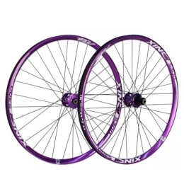 DFNBVDRR Ruote per Mountain Bike 26 / 27.5in Set Di Ruote Per Mountain Bike Cerchio In Lega Di Alluminio Sgancio Rapido / assale Passante Ruote Con Freno A Disco Per 9 10 11 12 Velocità (Color : Purple, Size : 27.5IN)