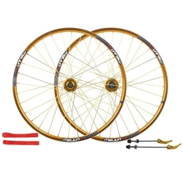 KANGXYSQ Parti di ricambio 26 Inch Cycling Wheels，Mountain Bike Disc Brake Wheel Set Quick Release Palin Bearing 7 / 8 / 9 / 10 Speed Only 1560g (Color : Yellow)